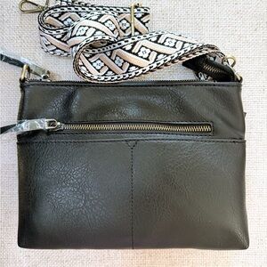 Black Leather Crossbody Bag